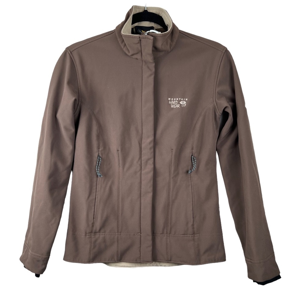 Mountain Hardwear Women’s SoftShell Jacket Brown Fleece Lined Coat Size Small